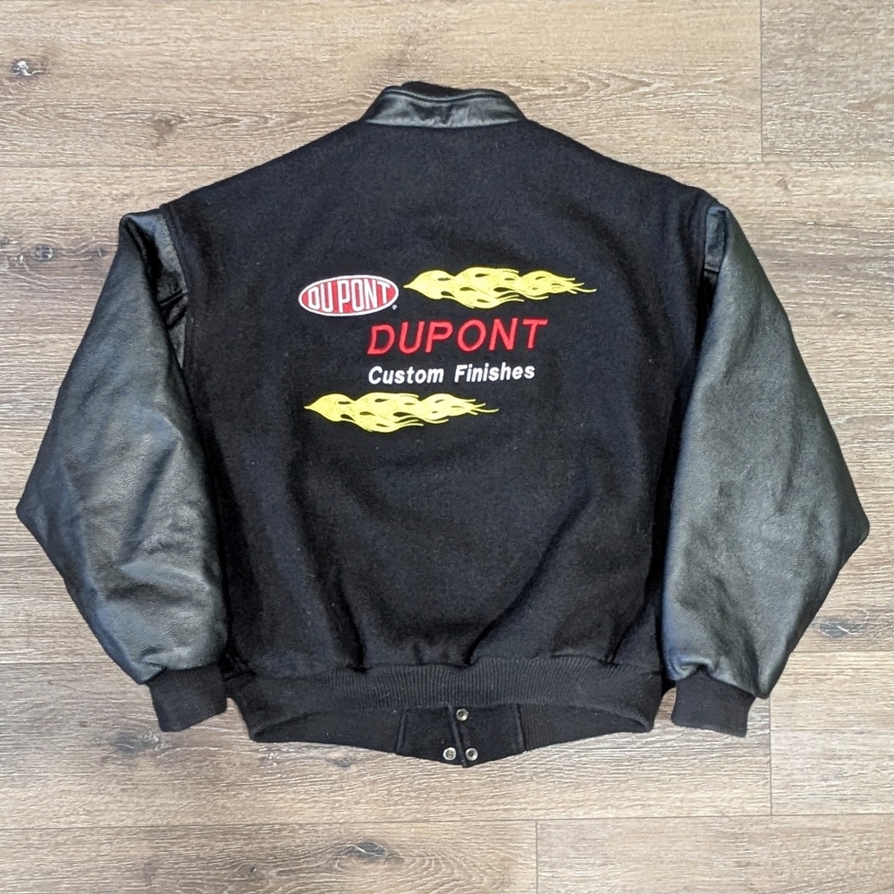 Vintage Sumac DuPont Custom Finishes letterman jacket - SIZE XL
